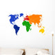 Weltkarte World Map Wall Decal