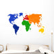 Weltkarte World Map Wall Decal
