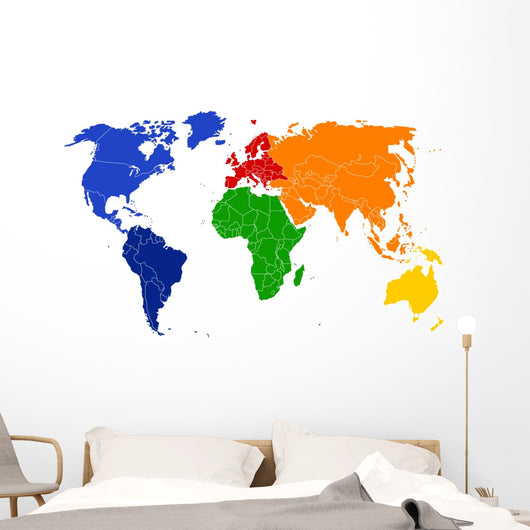Weltkarte World Map Wall Decal