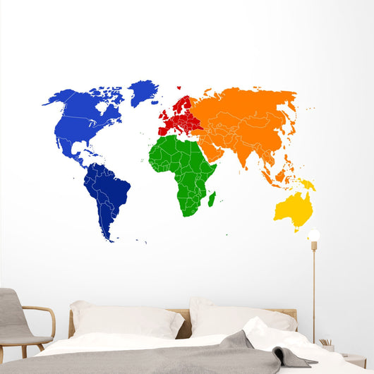 Weltkarte World Map Wall Decal