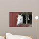 White Horse Sticking Head Wall Decal