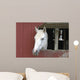 White Horse Sticking Head Wall Decal