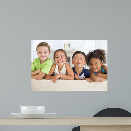 Group Young Friends Together Wall Decal