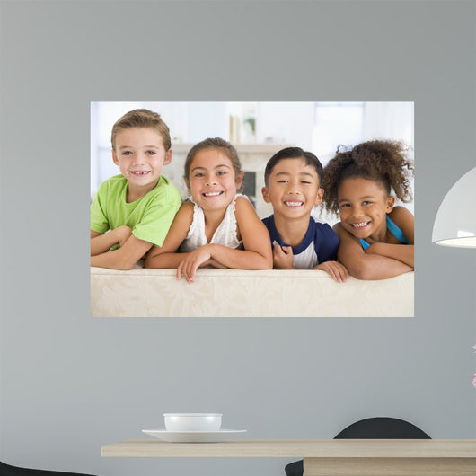 Group Young Friends Together Wall Decal