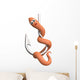 Scared Worm Hook Wall Decal