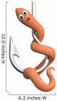 Scared Worm Hook Wall Decal