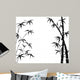 Silhouette Branches Bamboo White Wall Decal
