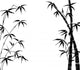 Silhouette Branches Bamboo White Wall Decal