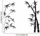 Silhouette Branches Bamboo White Wall Decal