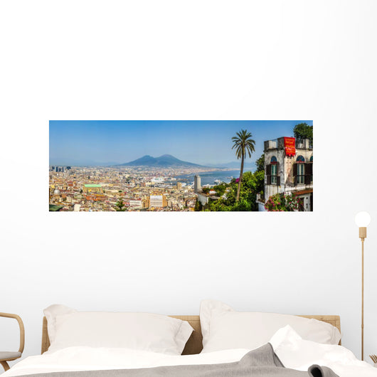 City Naples with Mt Vesuvius Wall Decal
