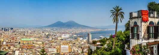 City Naples with Mt Vesuvius Wall Decal
