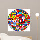 Flag Globe Wall Decal
