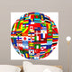 Flag Globe Wall Decal