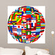Flag Globe Wall Decal