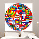 Flag Globe Wall Decal