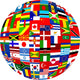 Flag Globe Wall Decal