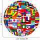 Flag Globe Wall Decal