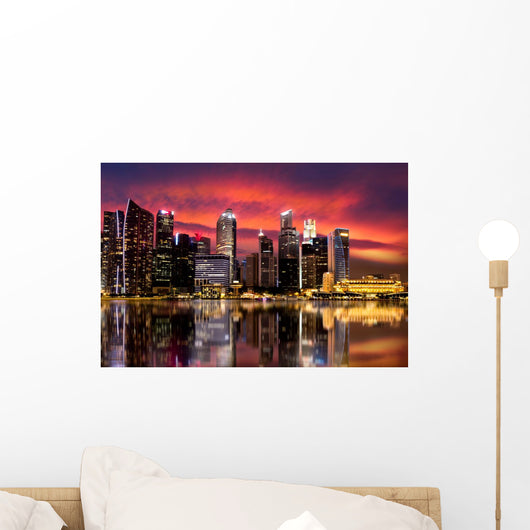 Building with Reflection Wall Decal