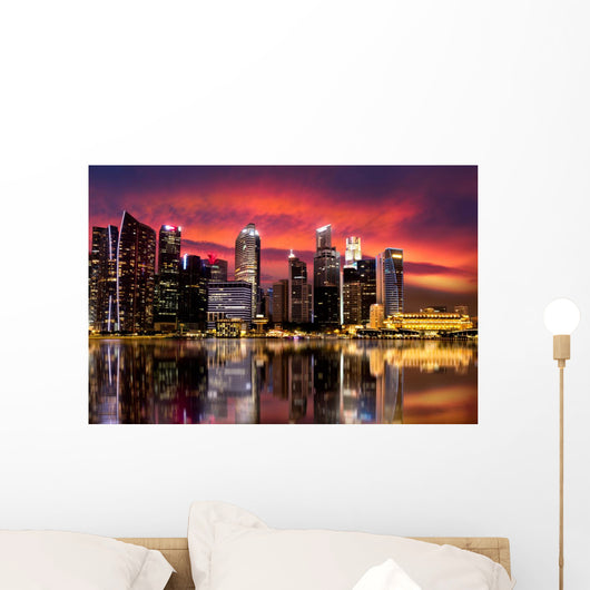 Building with Reflection Wall Decal