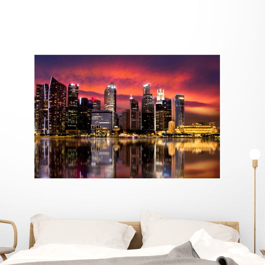 Building with Reflection Wall Decal