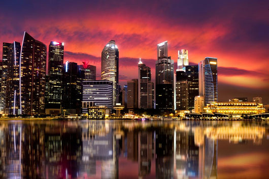 Building with Reflection Wall Decal