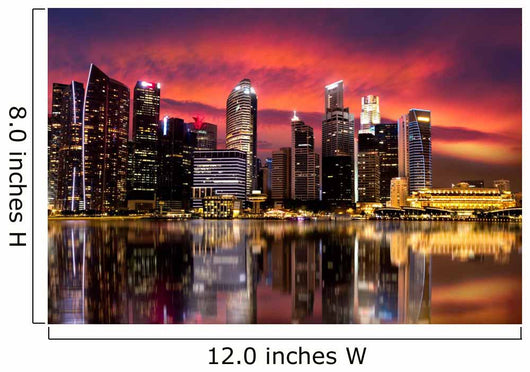 Building with Reflection Wall Decal