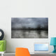 Heavy Rain over River Wall Decal