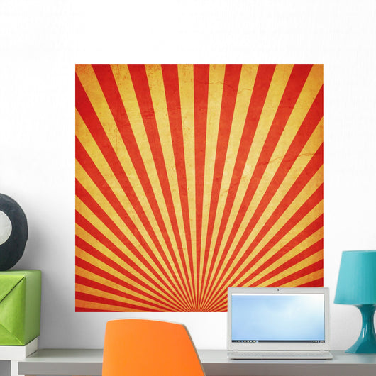 Sunburst Retro and Duplicate Wall Decal