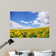 Sunflower Field over Blue Wall Decal