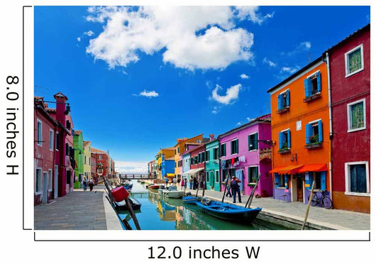 Venice Landmark Burano Island Wall Decal
