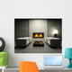 Modern Interior with Fireplace Wall Decal