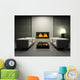 Modern Interior with Fireplace Wall Decal