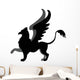 Heraldic Silhouette Hippogriff Griffon Wall Decal