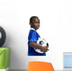 Young Preteen with Soccer Ball Wall Decal