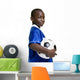 Young Preteen with Soccer Ball Wall Decal