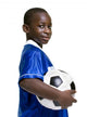 Young Preteen with Soccer Ball Wall Decal