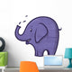 Vector Illustration Blue Elephant Wall Decal