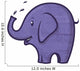 Vector Illustration Blue Elephant Wall Decal