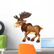 Cartoon Moose Happy Moose Wall Decal