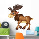 Cartoon Moose Happy Moose Wall Decal