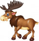 Cartoon Moose Happy Moose Wall Decal