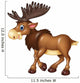 Cartoon Moose Happy Moose Wall Decal