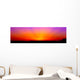 Bright Orange-magenta Sunrise Wall Decal Panoramic