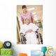 Nurse Pushing Senior Woman Wall Decal