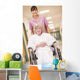 Nurse Pushing Senior Woman Wall Decal