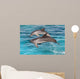 Two Bottlenose Dolphins Leaping Wall Decal