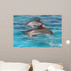 Two Bottlenose Dolphins Leaping Wall Decal