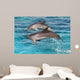 Two Bottlenose Dolphins Leaping Wall Decal