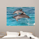 Two Bottlenose Dolphins Leaping Wall Decal