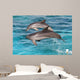 Two Bottlenose Dolphins Leaping Wall Decal